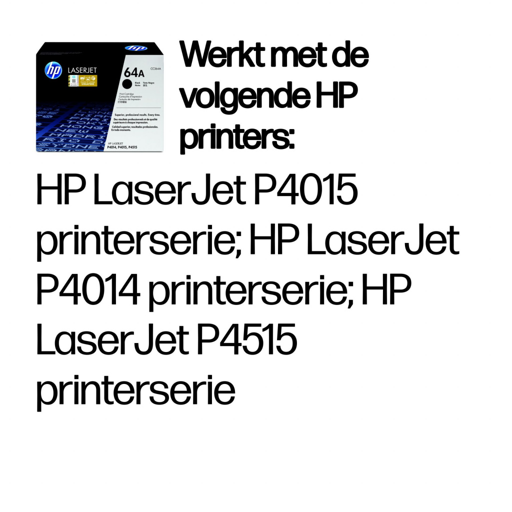 HP 64A originele zwarte LaserJet tonercartridge - Afbeelding 2