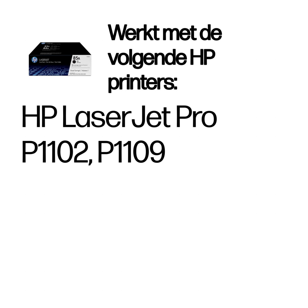 HP 85A originele zwarte LaserJet tonercartridge, 2-pack - Afbeelding 2