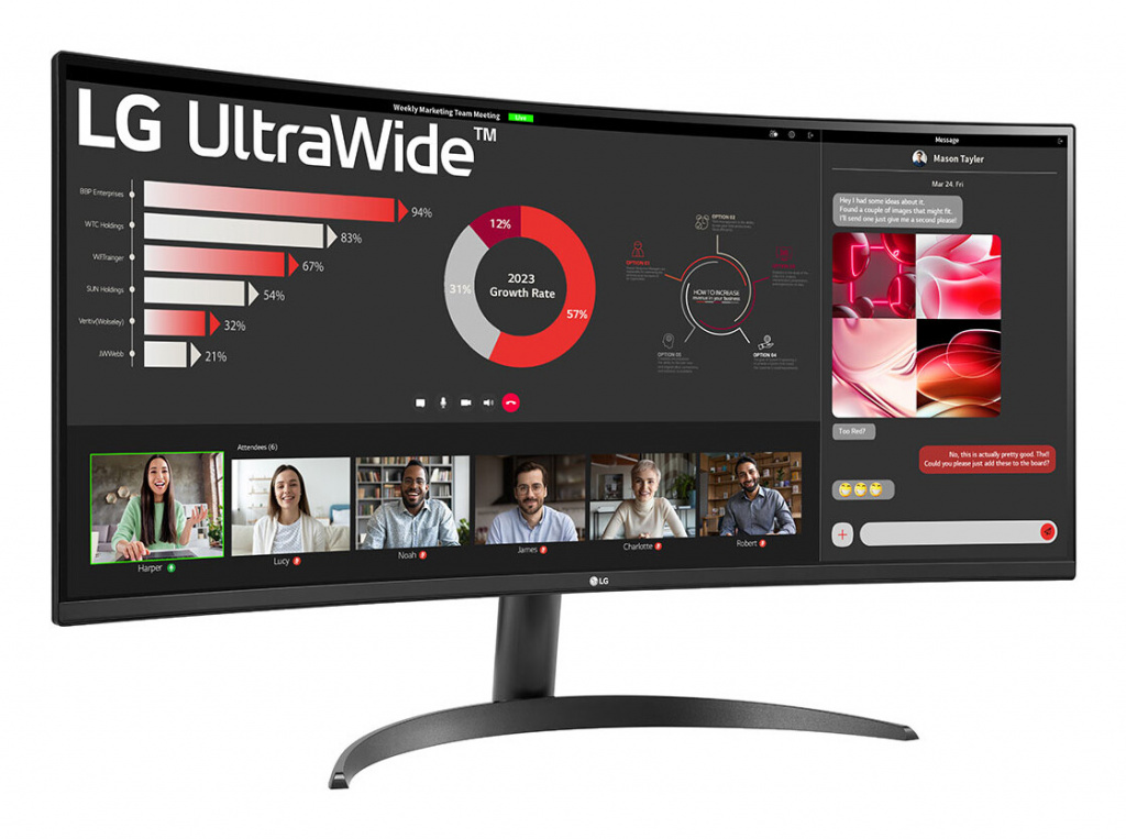 LG 34WR50QK-B computer monitor 86,4 cm (34") 3440 x 1440 Pixels Wide Quad HD Zwart - Afbeelding 8
