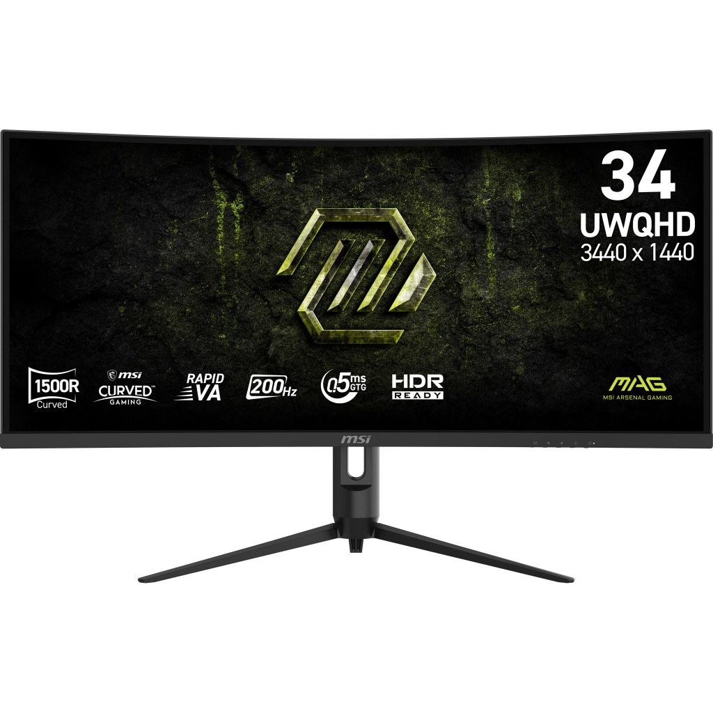 MSI MAG 342CQRF E20 computer monitor 86,4 cm (34") 3440 x 1440 Pixels UltraWide Quad HD LCD Zwart