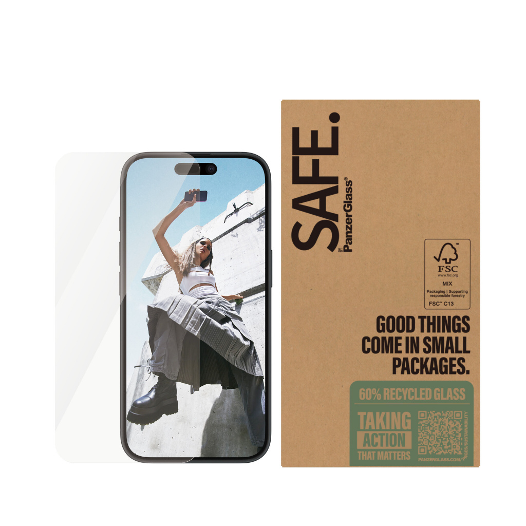 PanzerGlass SAFE. by ® Screen Protector iPhone 16 | 15 | Ultra-Wide Fit | Bulk Doorzichtige schermbeschermer Apple 50 stuk(s) - Afbeelding 2