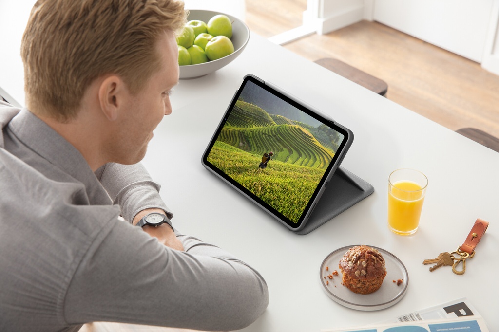 Logitech Folio Touch QWERTY Scandinavisch Smart Connector Grijs - Afbeelding 24