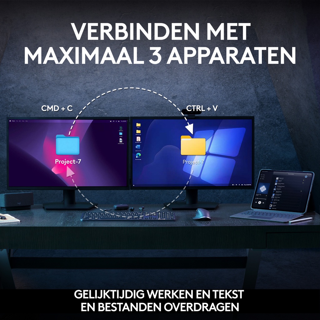 Logitech Master 920-011614 toetsenbord Inclusief muis Kantoor Bluetooth QWERTY US International Grafiet - Afbeelding 16