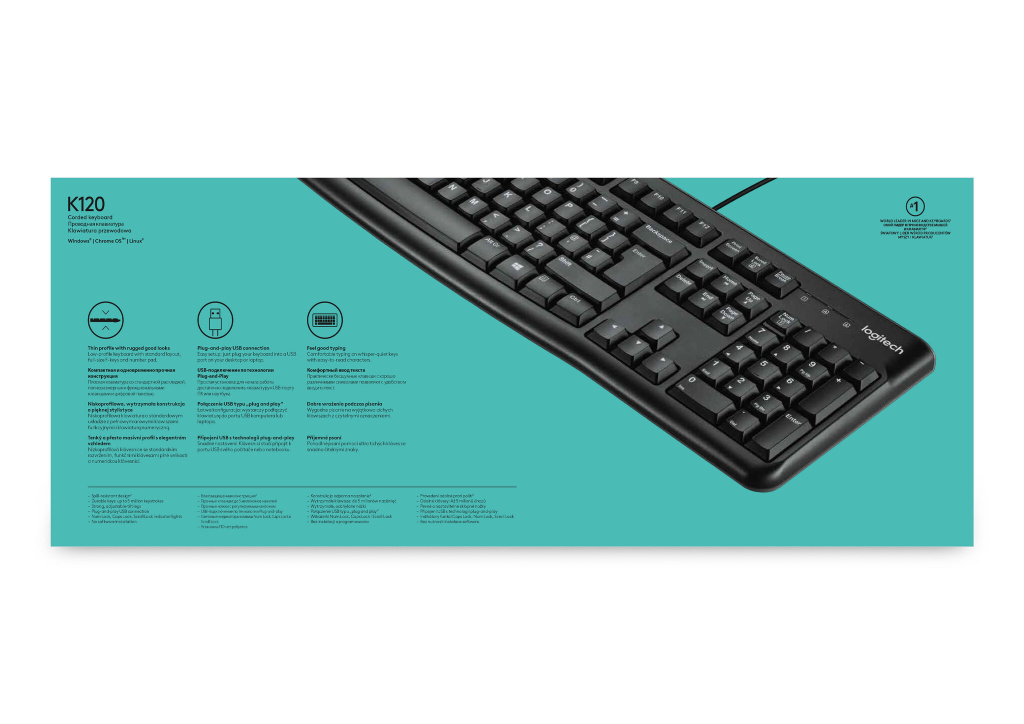 Logitech Keyboard K120 for Business toetsenbord Universeel USB AZERTY Frans Zwart - Afbeelding 12
