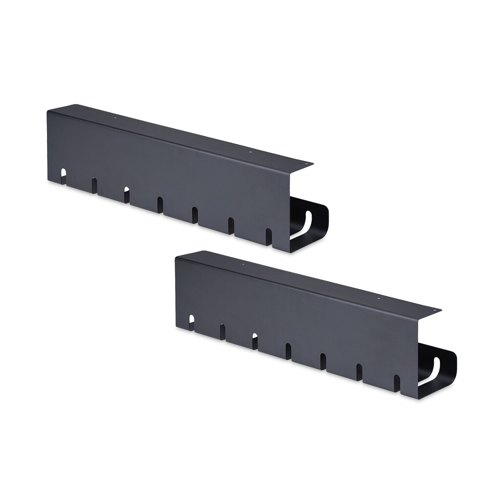 StarTech.com 2-Pack Kabelmanagement Tray voor onder bureau, 106cm (53cm per tray), Metalen Kabelgoot, Sleufontwerp, Schroefmont - Afbeelding 2