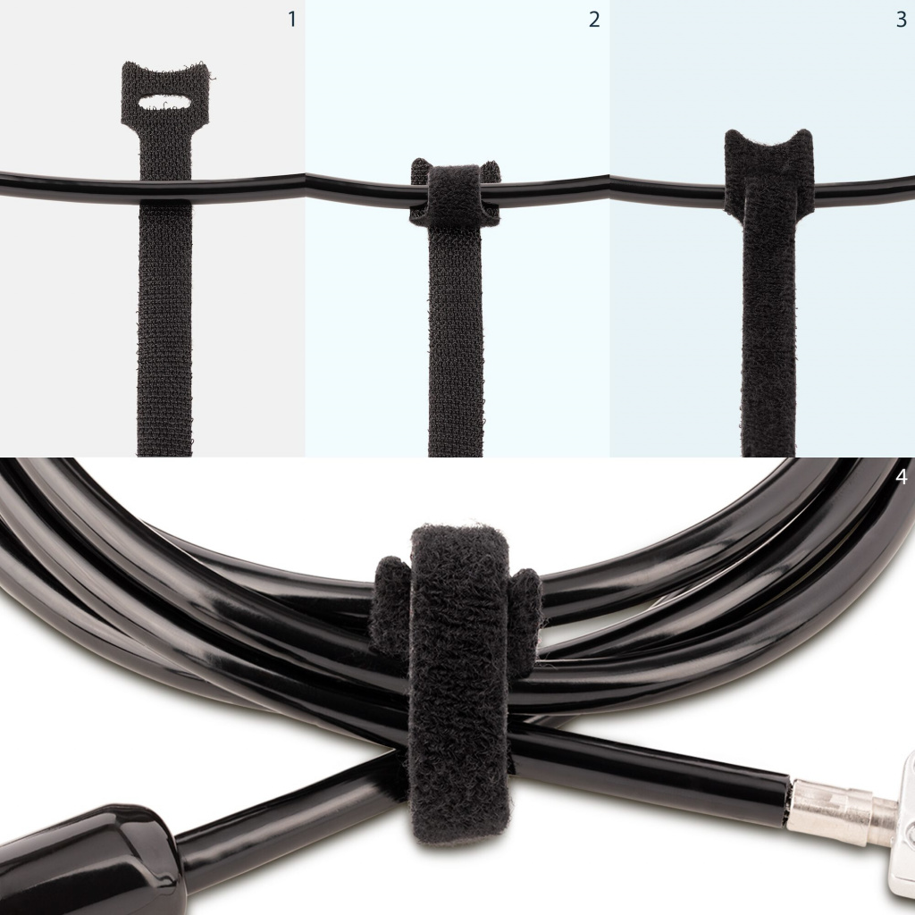 StarTech.com 15cm Kabelbinder Klittenband, 50 Pack, Zwart, Herbruikbare Haak en Lus Kabel Klitteband, Verstelbare en Flexibele T - Afbeelding 5