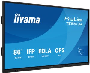 iiyama TE8613A-B1AG beeldkrant Interactief flatscreen 2,17 m (85.6") Wifi 500 cd/m² 4K Ultra HD Zwart Touchscreen Type processor