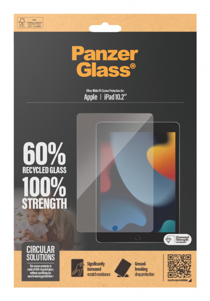 PanzerGlass ® Screen Protector iPad 10.2'' (2019-2021) | Ultra-Wide Fit Doorzichtige schermbeschermer Apple 1 stuk(s) - Afbeelding 3