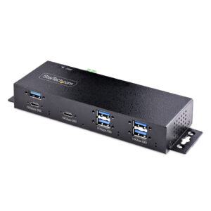 StarTech.com 7-Port Industriële USB Hub met Power Adapter, 10Gbps, Metaal, Monteerbaar, 5x USB-A en 2x USB-C Downstream Poorten,