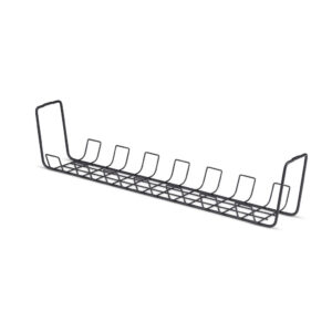 StarTech.com Kabelmanagement Tray voor onder bureau, 61,5cm Lang, Metalen Kabelgoot, Schroefmontage, Metaal, Zwart, TAA