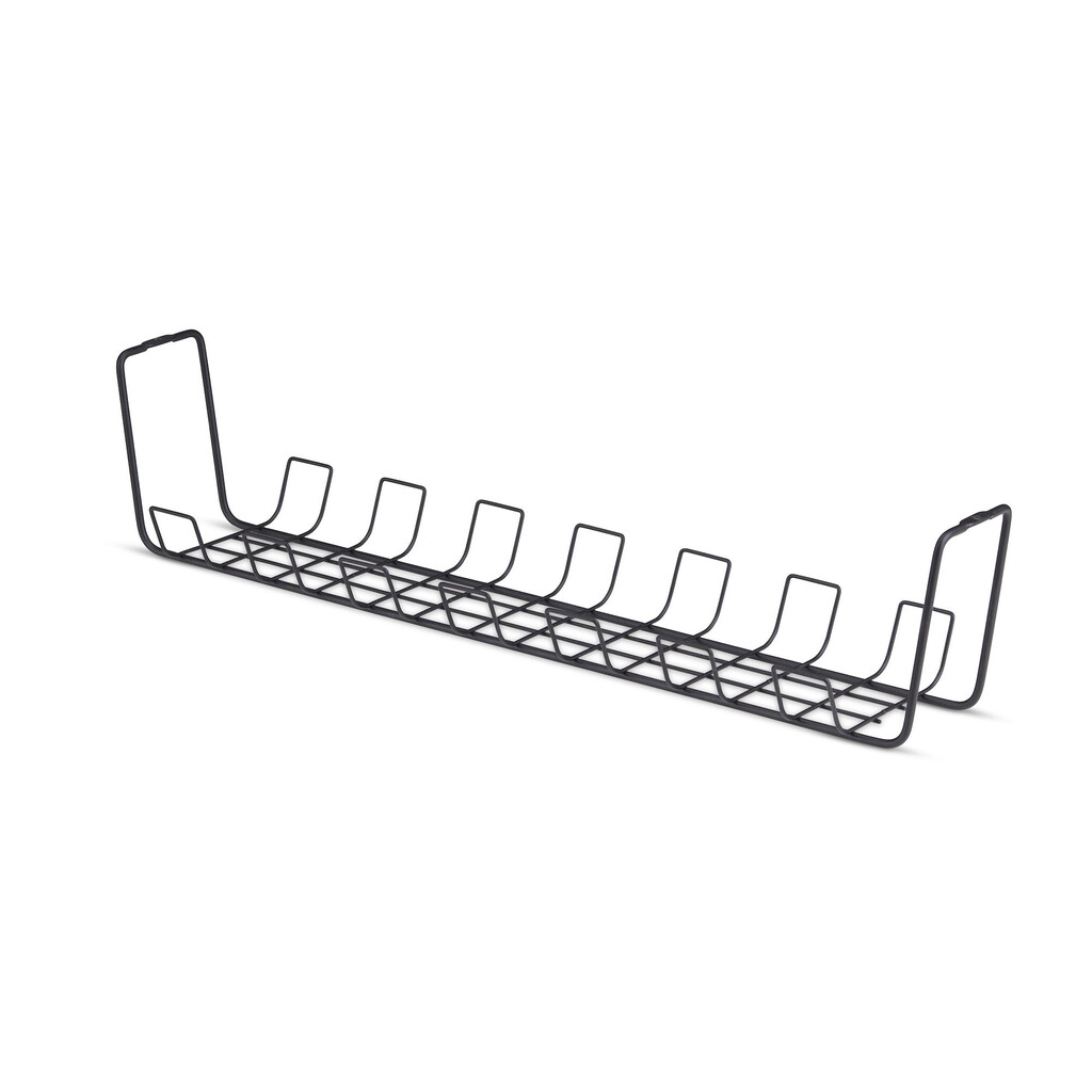 StarTech.com Kabelmanagement Tray voor onder bureau, 61,5cm Lang, Metalen Kabelgoot, Schroefmontage, Metaal, Zwart, TAA
