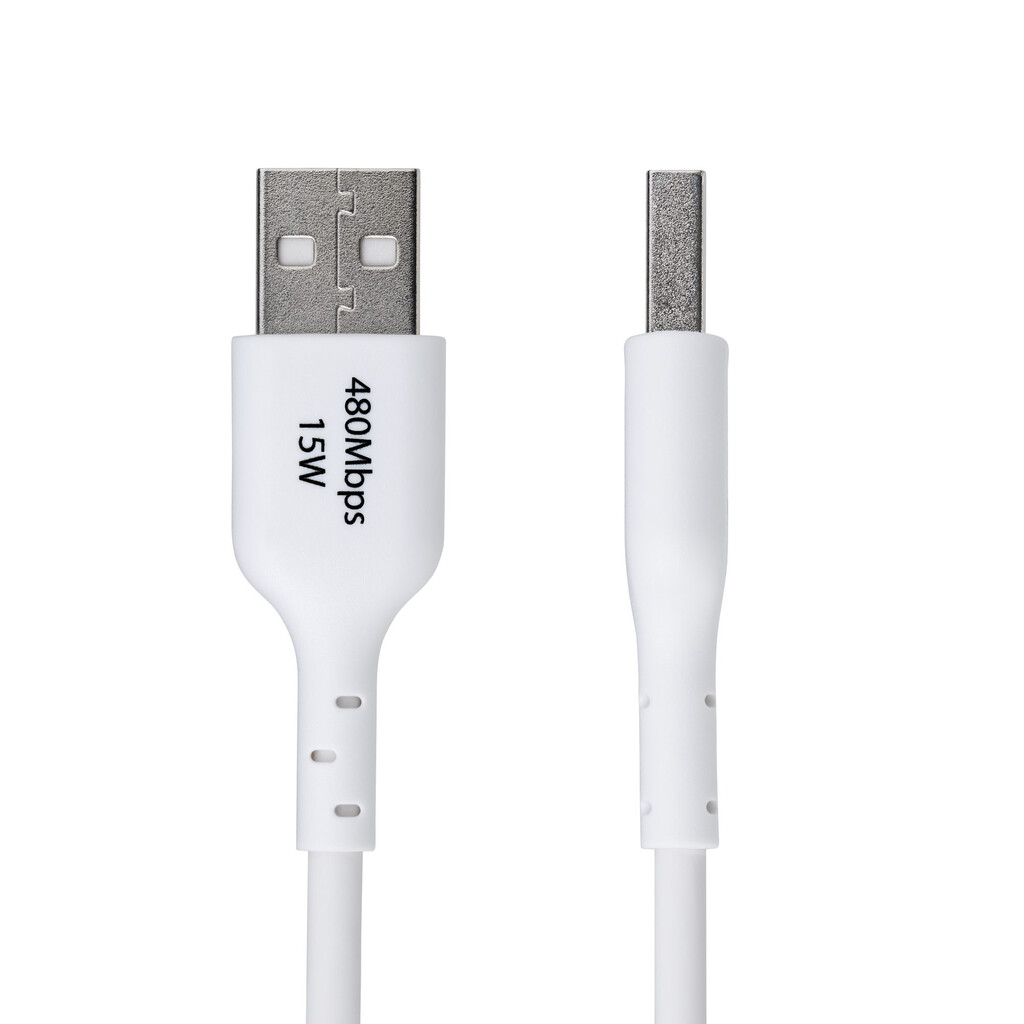 StarTech.com 2m USB-A naar USB-C Laadkabel, Charge & Sync, 3A, USB 2.0, TPE Mantel - Witte USB Oplaadkabel - Afbeelding 2