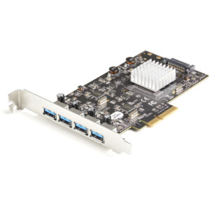 StarTech.com 4-Port USB PCIe Kaart - 10Gbps USB 3.1/3.2 Gen 2 Type-A PCI Express Kaart met 2 Controllers - 4x USB-A - USB PCIe A