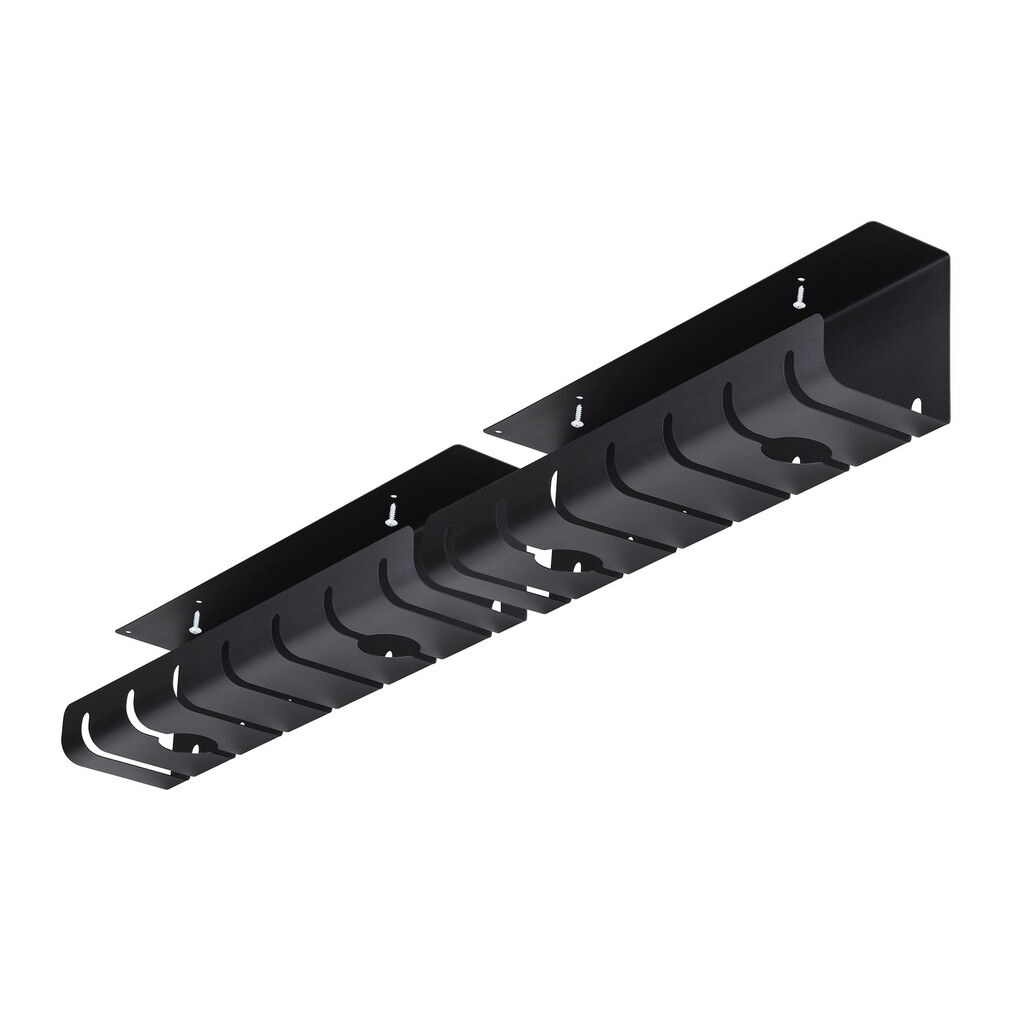 StarTech.com 2-Pack Kabelmanagement Tray voor onder bureau, 106cm (53cm per tray), Metalen Kabelgoot, Sleufontwerp, Schroefmont - Afbeelding 5