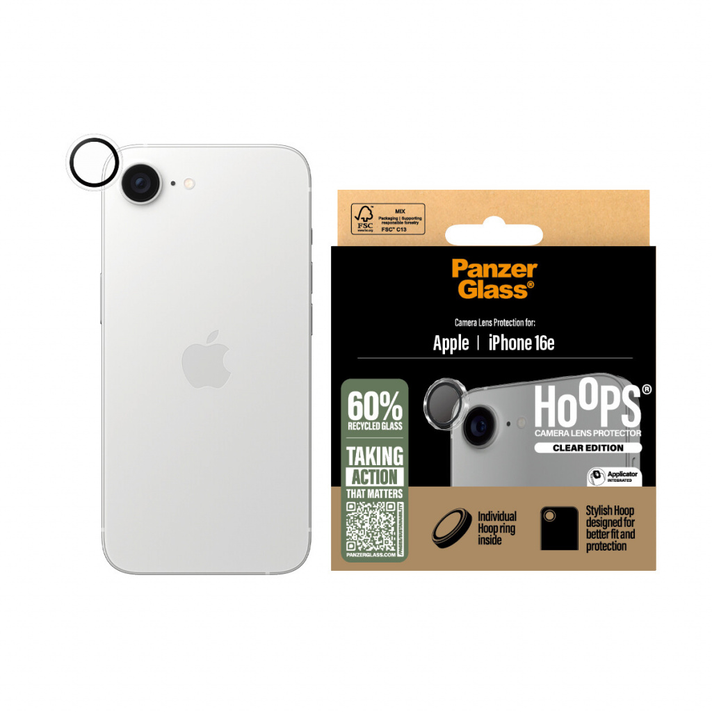 PanzerGlass ® Hoops® Camera Lens Protector Transparent iPhone 17e | 16e Doorzichtige schermbeschermer Apple 1 stuk(s) - Afbeelding 4