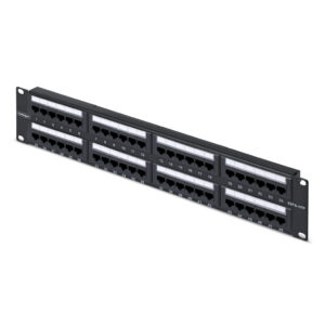 StarTech.com 48-Port 2U Rackmonteerbaar Cat6 Patchpaneel, RJ45, UTP, 110 Punch-Down, Cat 6 Ethernet Patch Paneel voor Netwerk Se