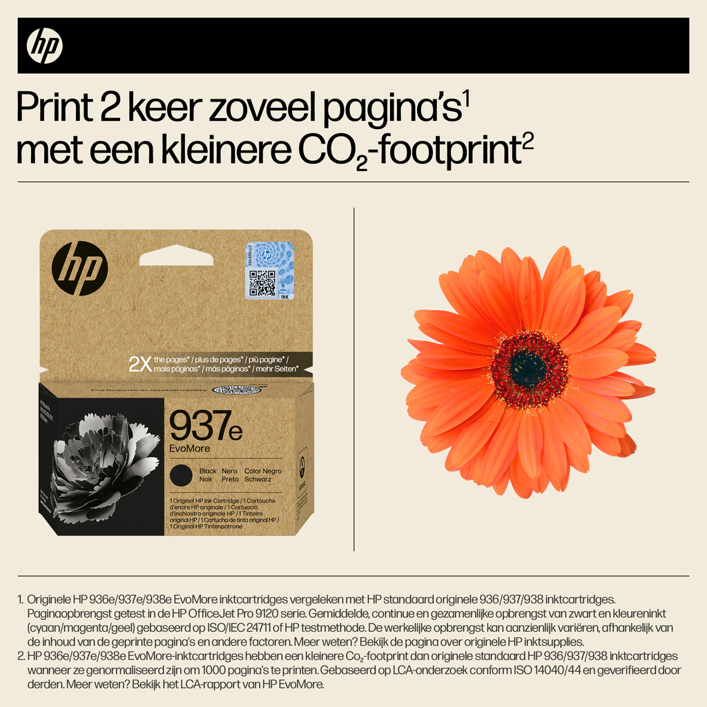 HP 937e EvoMore originele zwarte inktcartridge - Afbeelding 3