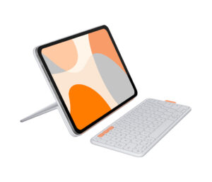 Logitech Flip Folio QWERTZ Zwitsers Bluetooth Licht Grijs