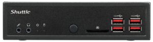 Shuttle XPC slim Barebone DH32U, Intel Pentium Gold 7505, 4x HDMI 2.0b 2x LAN, 2x COM, incl. VESA, , 24/7 permanent gebruik