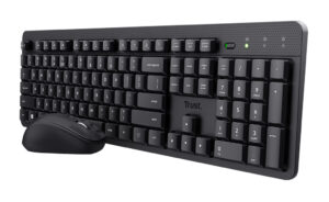 Trust Ody V2 Draadloze toetsenbord + muis set – Draadloze toetsenbord‑ en muisset – QWERTY – Zwart