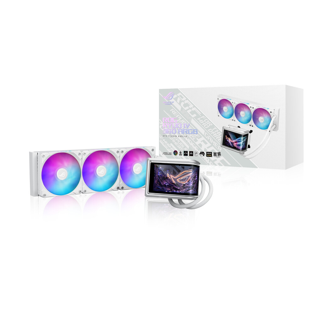ASUS ROG RYUO IV 360 ARGB WHT Processor Alles-in-één vloeistofkoeler 12 cm Wit - Afbeelding 3
