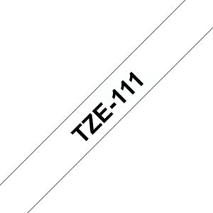 Brother TZE-111 labelprinter-tape Zwart op zilver