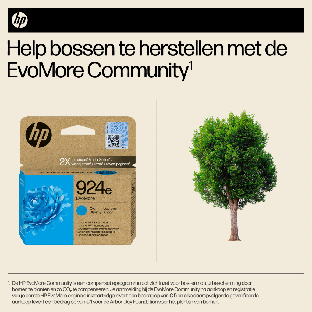 HP 924e EvoMore originele cyaan inktcartridge - Afbeelding 3
