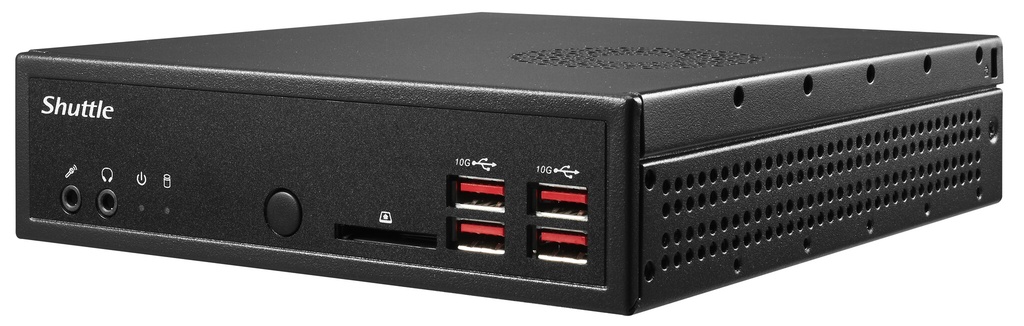 Shuttle XPC slim Barebone DH32U, Intel Pentium Gold 7505, 4x HDMI 2.0b 2x LAN, 2x COM, incl. VESA, , 24/7 permanent gebruik - Afbeelding 5
