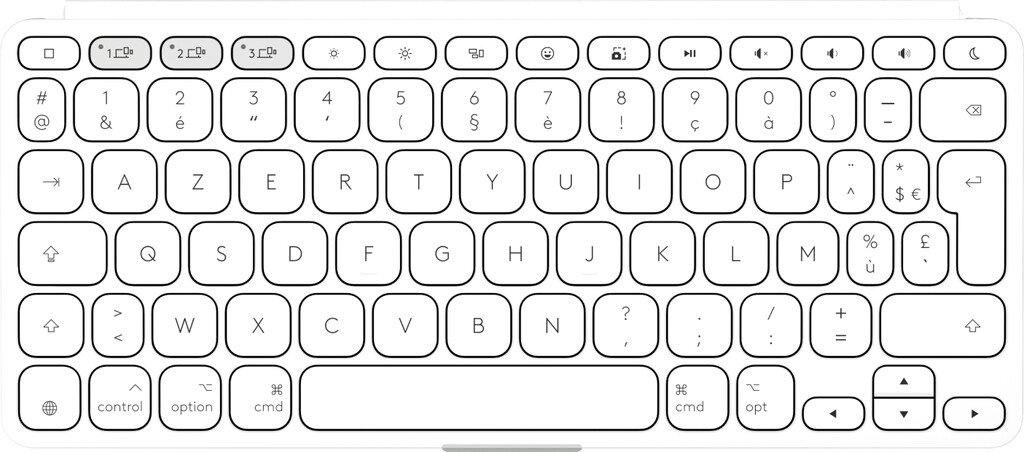 Logitech 920-013007 toetsenbord voor mobiel apparaat AZERTY Frans Bluetooth Wit - Afbeelding 2