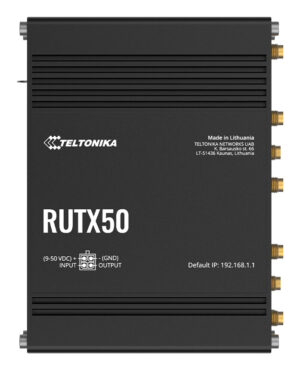 Teltonika RUTX50 draadloze router Gigabit Ethernet Dual-band (2.4 GHz / 5 GHz) 5G Zwart