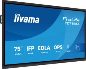 iiyama TE7515A-B2AG beeldkrant Kiosk-ontwerp 190,5 cm (75") Wifi 550 cd/m² 4K Ultra HD Zwart Touchscreen Type processor Androi