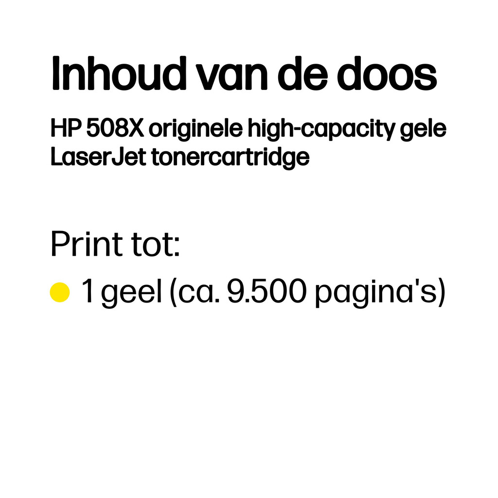 HP 508X originele high-capacity gele LaserJet tonercartridge - Afbeelding 3