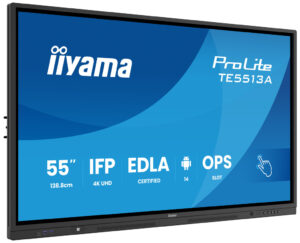 iiyama TE5513A-B2AG beeldkrant Interactief flatscreen 138,7 cm (54.6") Wifi 500 cd/m² 4K Ultra HD Zwart Touchscreen Type proce