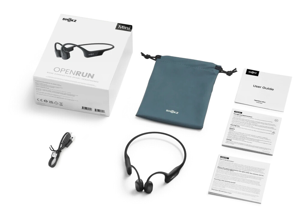 SHOKZ Openrun Mini Headset Draadloos Neckband Sporten Bluetooth Zwart - Afbeelding 5