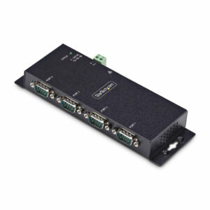 StarTech.com 4-Port Serieel naar Ethernet Adapter, IP Serial Device Server voor Remote RS232 Apparatuur, Muur/DIN Rail Monteerba