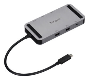 Targus DOCK429GL laptop dock & poortreplicator Bedraad USB4 Zilver