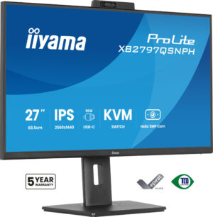 iiyama ProLite XB2797QSNPH-B1 27IN IPS LCD 4MS 2560X1440 350CD/M2 HDMI/DP/USB 2 computer monitor 68,6 cm (27") 2560 x 1440 Pixel
