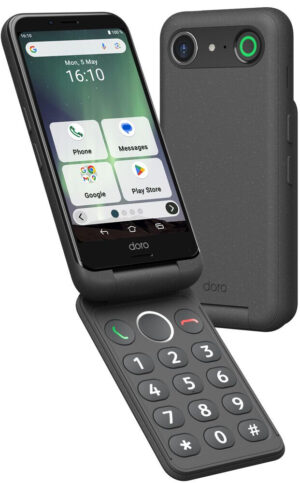 Doro Aurora A20 11,4 cm (4.5") Dual SIM Android 14 4G USB Type-C 4 GB 64 GB 3000 mAh Grafiet