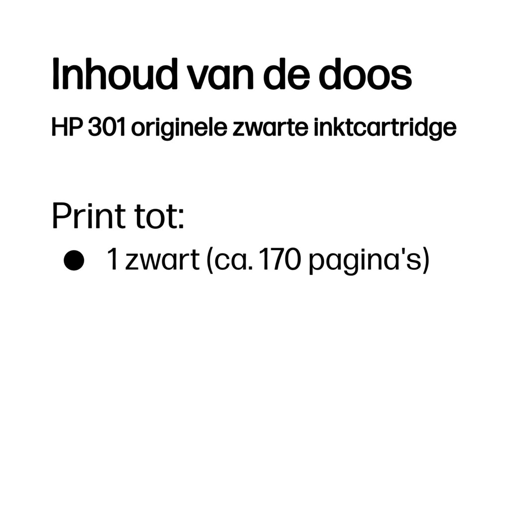 HP 301 originele zwarte inktcartridge - Afbeelding 3