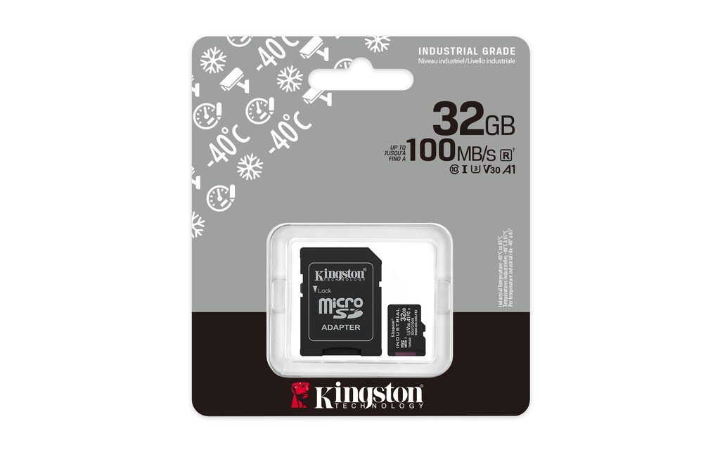 Kingston Technology 32GB microSDHC Industrial C10 A1 pSLC-kaart + SD-adapter - Afbeelding 7