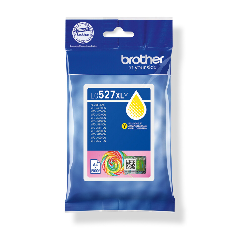 Brother LC527XLY inktcartridge 1 stuk(s) Origineel Hoog (XL) rendement Geel