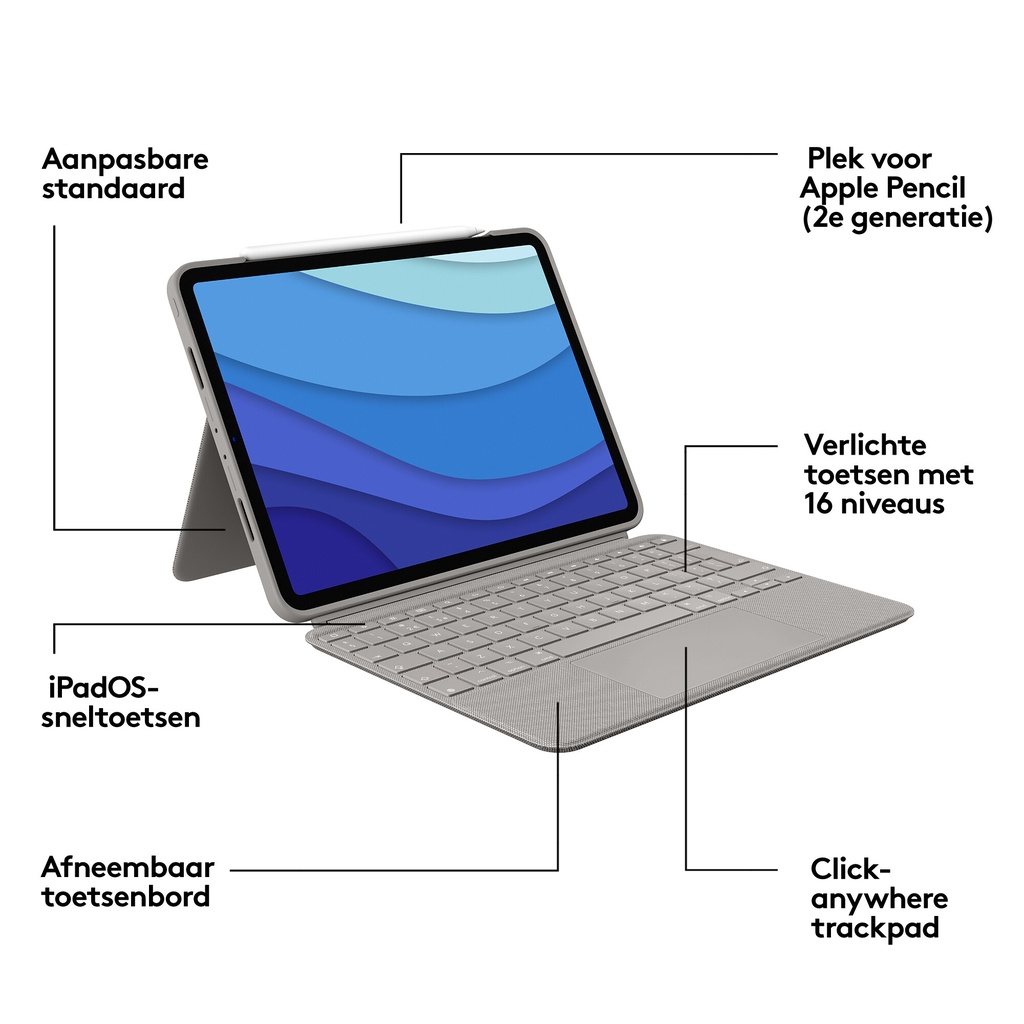 Logitech Combo Touch for iPad Pro 11-inch (1st, 2nd, and 3rd generation) - Afbeelding 22
