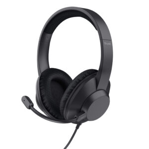 Trust Ayda Max USB-C Headset - USB headset voor kantoor en calls – USB-C en USB-A aansluiting – Opklapbare microfoon – Zwart
