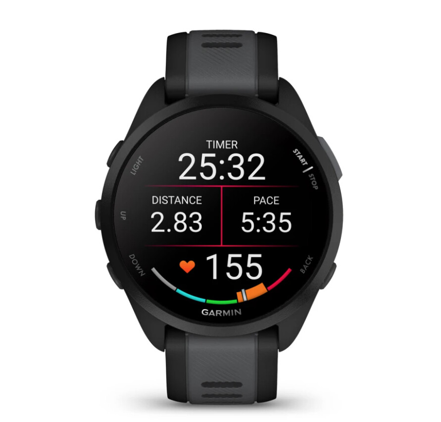 Garmin Forerunner 165 3,05 cm (1.2") AMOLED 43 mm Digitaal 390 x 390 Pixels Touchscreen Zwart GPS - Afbeelding 2