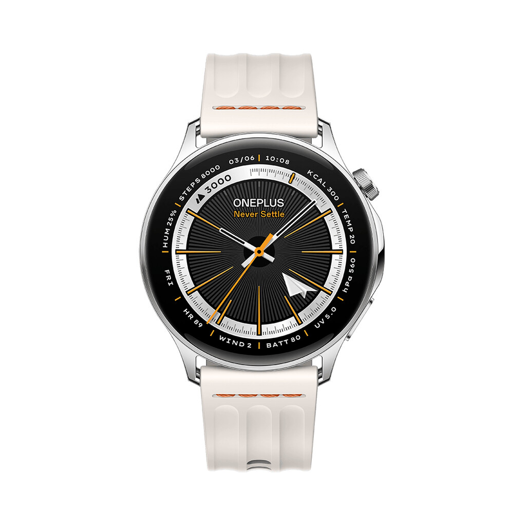 OnePlus Watch Lite 3,71 cm (1.46") AMOLED 45 mm Digitaal 464 x 464 Pixels Touchscreen Zilver GPS
