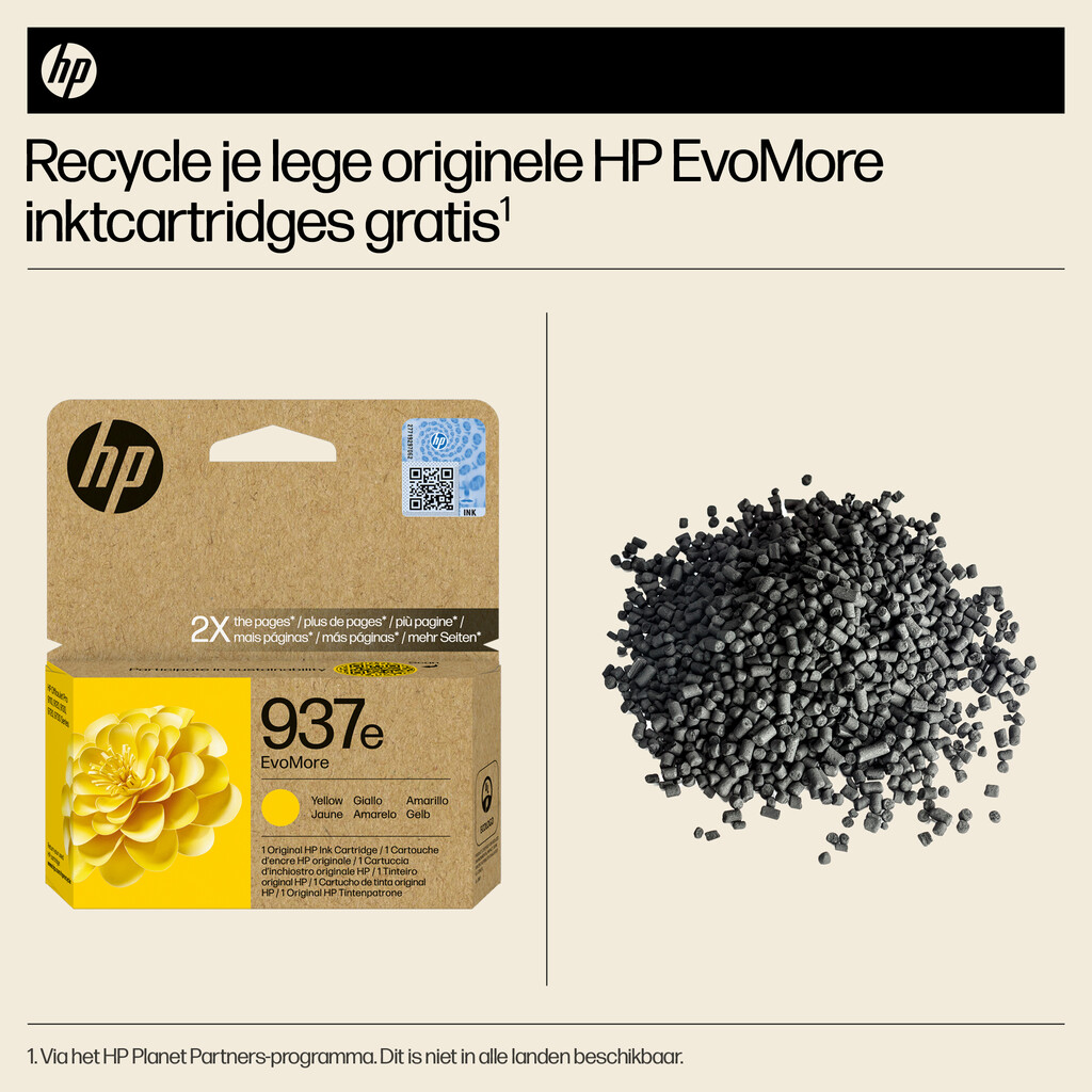 HP 937e EvoMore originele gele inktcartridge - Afbeelding 2