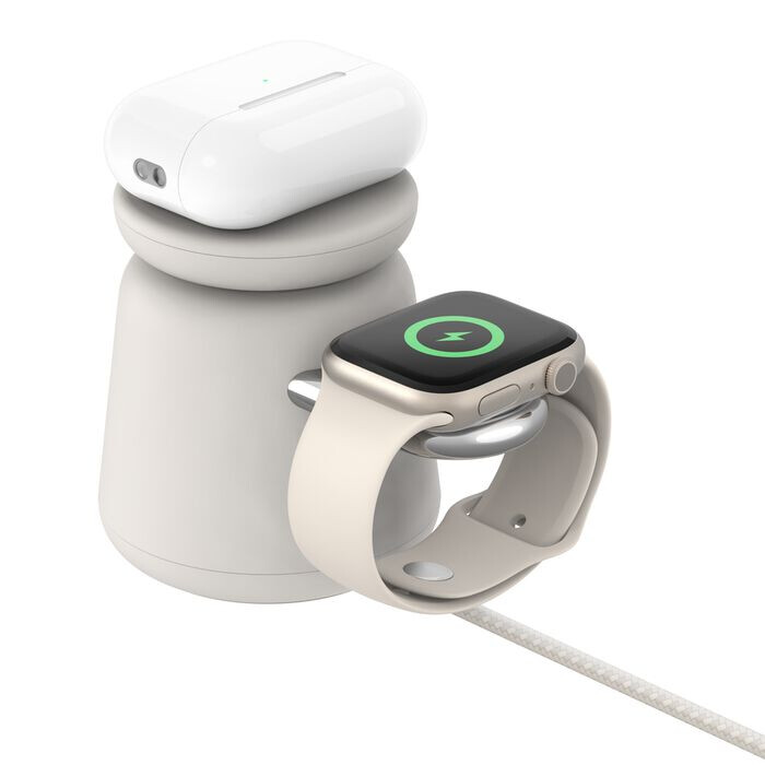 Belkin BoostCharge Pro Hoofdtelefoons, Smartphone, Smartwatch Beige AC Draadloos opladen Snel opladen Binnen - Afbeelding 4