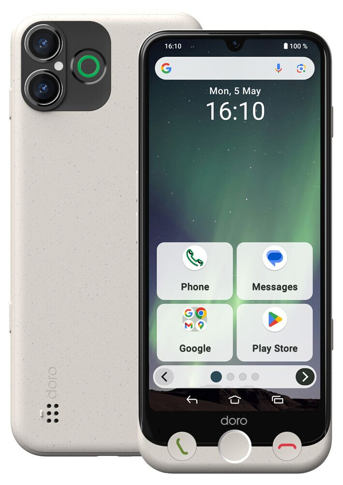 Doro Aurora A30 15,5 cm (6.1") Dual SIM Android 14 4G USB Type-C 6 GB 128 GB 5000 mAh Zwart, Wit - Afbeelding 2