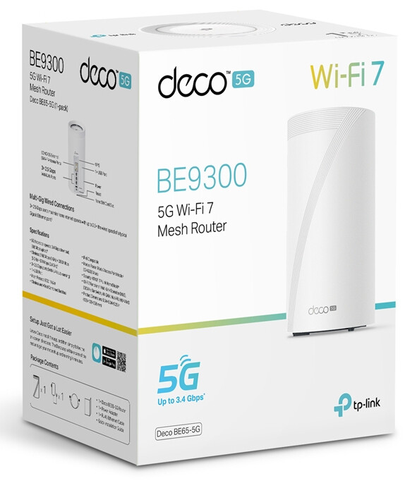 TP-Link DECO BE65-5G(1-PACK) mesh-wifi-systeem Tri-band (2,4 GHz / 5 GHz / 6 GHz) Wi-Fi 7 (802.11be) Wit 3 Extern - Afbeelding 4