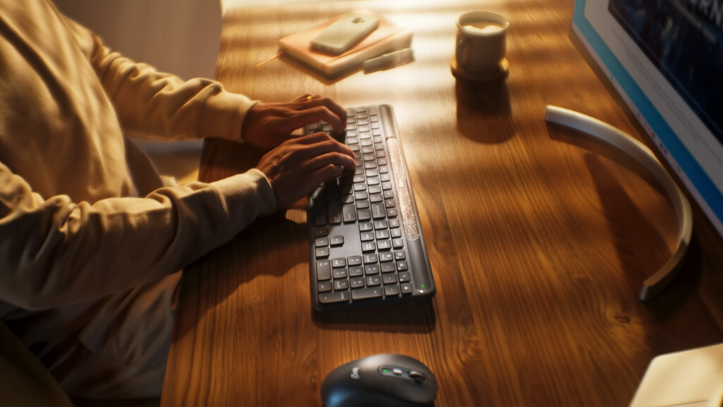 Logitech Signature Slim Solar + K980 toetsenbord Universeel RF-draadloos + Bluetooth QWERTZ Duits Grafiet - Afbeelding 9